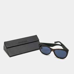Pre Owned Dior Dark Brown/Black Inedite Crystals Cat Eye Sunglasses