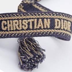 Dior J'adior Multicolor Woven Cotton Set of Two Adjustable Tassel Bracelets