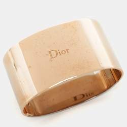 Dior Two Tone Closed Wide Cuff Bracelet 