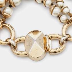 Dior Mise En Dior  faux pearl Multi Strand Clasp Bracelet