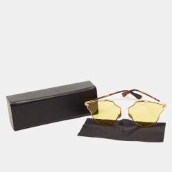 Pre Owned Dior Gold Tone/Yellow 000HO Dior So Real Pop Sunglasses