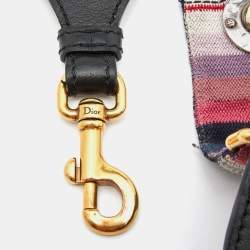 Dior Multicolor Studded Canvas and Leather Bohemian Inspired Shoulder Strap