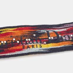 Dior Multicolor Studded Canvas and Leather Bohemian Inspired Shoulder Strap