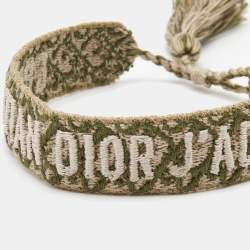Dior J'adior Woven Fabric Adjustable Bracelet