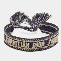 Dior J'adior Navy Blue Woven Fabric Bracelet