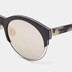 Pre Owned Dior Black/Beige Diorsideral1 Round Sunglasses
