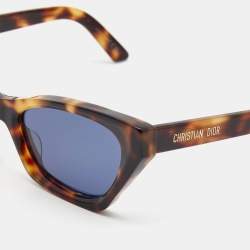 Pre Owned Dior Tortoiseshell/Blue DiorMidnight B1I Cat-Eye Sunglasses