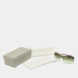 Pre Owned Dior DiorVolute 3 Brown /Green Gradient 61DSJ Shield Sunglasses