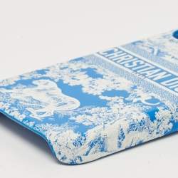 Pre Owned Dior Blue/White Leather Dior Travel iPhone 13 Pro Case