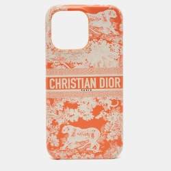 Dior Orange/White Leather Dior Travel iPhone 13 Pro Case
