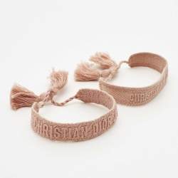 Dior J'Adior Woven Fabric Set of 2 Bracelets