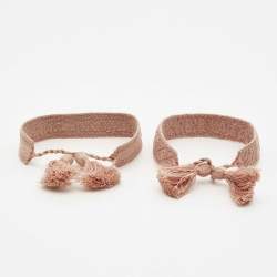 Dior J'Adior Woven Fabric Set of 2 Bracelets