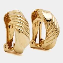 Pre Owned Dior Gold Tone Earrings