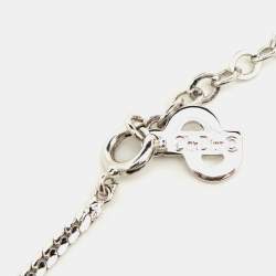 Dior Bijoux 5 Leaves Crystals Two Tone Necklace