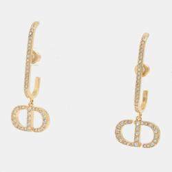 DIOR CD logo Piercing jewelry (for both ears) GPA x inestone gold