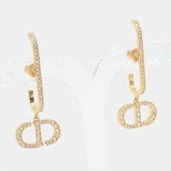DIOR CD logo Piercing jewelry (for both ears) GPA x inestone gold