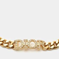 Dior Dio(r)evolution Crystals Gold Tone Bracelet 
