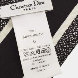 Dior Black Pixel Zodiac Silk Mitzah Scarf