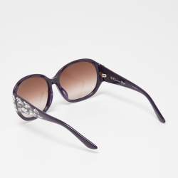 Dior Purple Gradient MinuitF Crystals Embellished Oversized Sunglasses