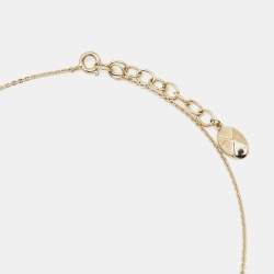 Pre Owned Dior Tell Me Dior Libra Faux Pearl Crystal Gold Tone Pendant Necklace