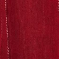 Christian Dior Red Buckle Printed Silk Scarf