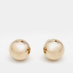 Dior Tribales Gold Tone Stud Earrings