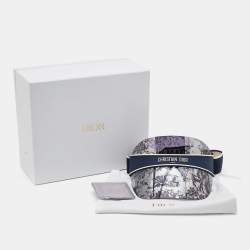 Dior Blue Mirrored Toile de Jouy DiorClub V1U Visor