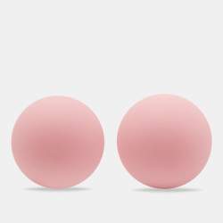 Dior Tribale Matte Pink Gold Tone Stud Earrings