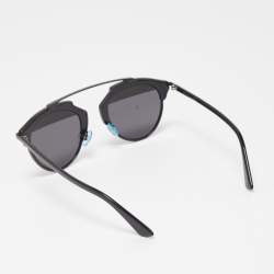 Dior Black/Silver So Real Round Sunglasses