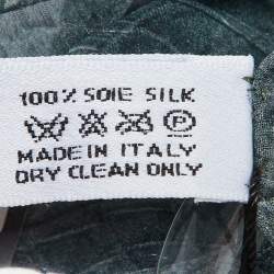 Christian Dior Grey Printed Silk Scarf