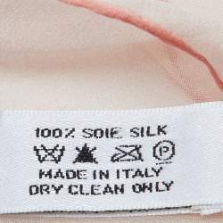 Pre Owned Christian Dior Pink Printed Silk Scarf