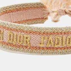 Dior J'adior Woven Fabric Adjustable Tassel Bracelet