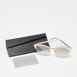 Dior White/Green Gradient Dior Run Aviator Sunglasses