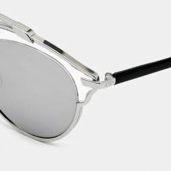 Pre Owned Dior Black/Silver Mirror So Real Aviators Sunglasses