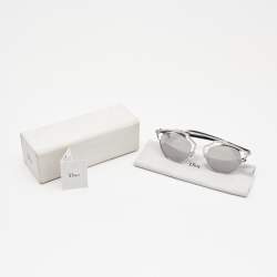 Pre Owned Dior Black/Silver Mirror So Real Aviators Sunglasses