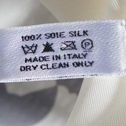 مملوكة مسبقًا Christian Dior Off-White Printed Silk Square Scarf