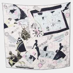 Christian Dior Pink Printed Silk Square Scarf