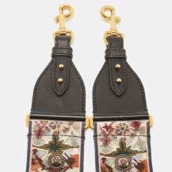 Pre Owned Dior Multicolor Canvas and Leather KaleiDiorscopic Studded Shoulder Bag Strap