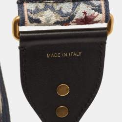 Pre Owned Dior Multicolor Canvas and Leather KaleiDiorscopic Studded Shoulder Bag Strap