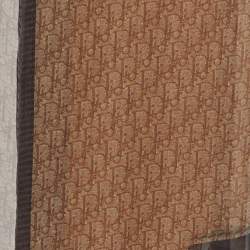 Christian Dior Brown oblique Printed Silk Stole
