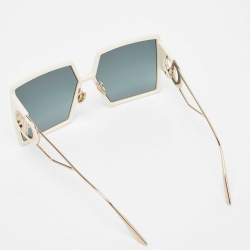 Dior White/Gold 30 Montaigne Square Sunglasses