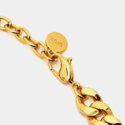 Dior 30 Montaigne Gold Tone Chain Link Choker Necklace