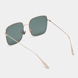 Pre Owned Dior Black/Gold Black Mirrored Stellaire Square Sunglasses