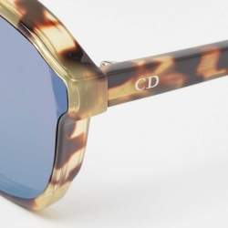 Dior Beige Tortoise Mirrored  Abstract Wayfarer Sunglasses