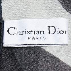 Dior Black & White Print Silk Stole