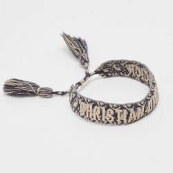 Dior Navy Blue J'Adior Embroidered Adjustable Bracelet