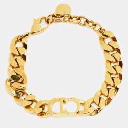 Dior CD Danseuse Étoile Gold Tone Chain Bracelet