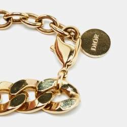 Dior CD Danseuse Étoile Gold Tone Chain Bracelet