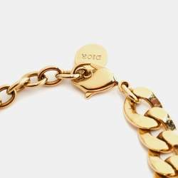 Dior CD Danseuse Étoile Gold Tone Chain Bracelet