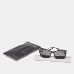Christian Dior Black Acetate PVD Coated Metal 30 Montaigne S2U Geometric sunglasses